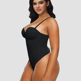 Sorelyne® Sexy Back Lace-up Thong Seamless Skinny Bodysuit