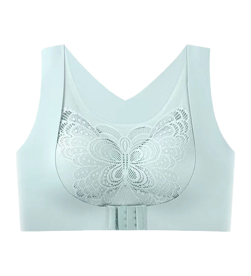 Seamless Front Buckle Push up Wireless Bra Correcting Hunchback
