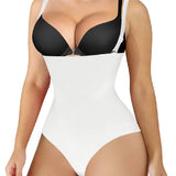 Women's Seamless Invisible Tummy Control Body Shaper Thong Corset Open Bust Shapewear