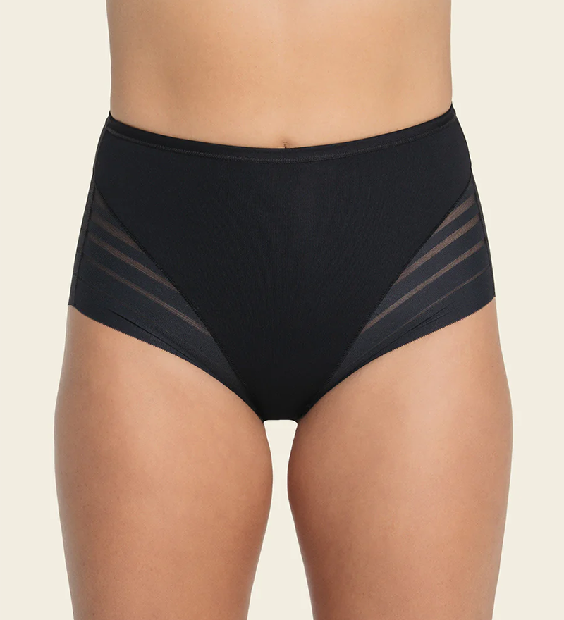 Lace Stripe Undetectable High Waist Briefs Underpants