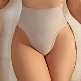 Shapewear Control Panties With Hook And Eye Closure And Thong Design