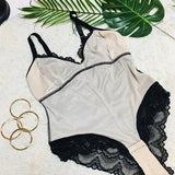 Sculpting One Piece Lace Shapewear Bodysuits