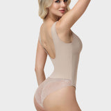 U Neck Seamless Tummy Control Sleeveless Thong Bodysuit