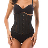 Sexy Gothic 26 Steel Hourglass Underbust Corset Lace up Hollow Breathable Waist Trainer