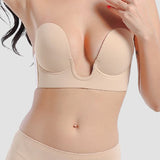 Invisible Reusable Backless Push Up Bra Strapless Sticky Brassiere