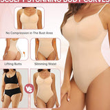 Seamless Round Neck Tummy Control Thong Tank Top Body Shaper Bodysuits