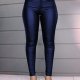 Sexy PU Skinny Leather Pants Casual All-match Pants