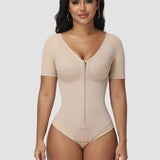 Sorelyne® Short-Sleeve Tummy Control Thong Bodysuit