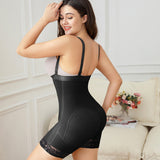 Sorelyne® Women's Black Open Bust Shapewear Zipper Body Shaper Bodysuit