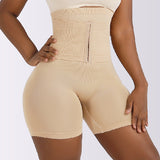 High Waist Stretchy Hourglass Buckle Belt Corset Butt Lift Shapewear Shorts