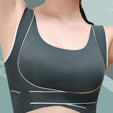 Wireless Front Cross Side Buckles Bra Hunchback Correction Shockproof Yoga Underwear
