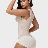 Adjustable Strap Double Compression Hourglass Zipper Waist Trainer Vest