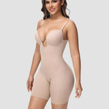 Sorelyne® Women's U Plunge Strapless Tummy Control Bodysuit Low Back Built In Bra Shapewear