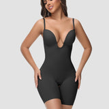 Sorelyne® Women's U Plunge Strapless Tummy Control Bodysuit Low Back Built In Bra Shapewear