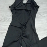 Women's Beautiful Back Sleeveless Elastic Tights Jumpsuit