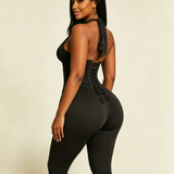 Hourglass Figure The Corset Body Shaper Waist Cincher Capri Jumpsuit Two-Piece Set