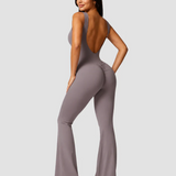 Sleeveless Butt Lifting Flare Jumpsuit