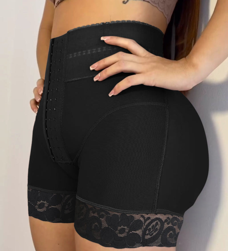 Sorelyne® Colombian Girdles Lace Stitching Slimming Shorts Butt Lifter Front Buckle Shaping Panty