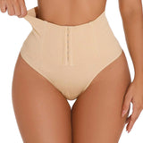 High Waist Seamless Single Breasted Shaping Thong Tummy Control Shapewear Panties