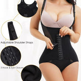 Women's Waist Trainer Bodysuit Tummy Control Slim Cincher Open Bust Shapewear