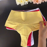 Candy Multicolor Mid-waisted Shaped Panties Underwear Breifs