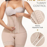 Sorelyne® High compression Front Zipper Mid Thigh Shapewear