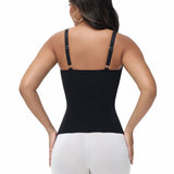 Sorelyne® Deep V Lace Corset Top Trimmed Waist Trainer with Front Zipper