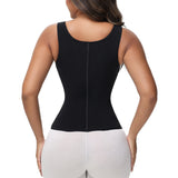 Women's Leopard Print Vest Tummy Control Waist Trainer With Bra