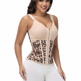 Sorelyne® Women's Boned Latex Zipper Corset Tummy Control Body Shaper Vest With Bra