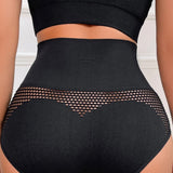 Women's Seamless Shapewear Panty High Waist Sexy Hollow Out Briefs
