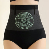 Women's Magnetic Therapy Warm Uterus Panties Seamless High Waist Abdomen Control Briefs