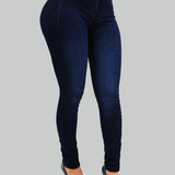 Women's High Waist Push Up Elastic Slim-fit Shaping Skinny Jeans
