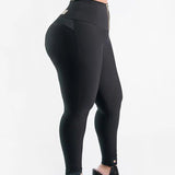 High Waisted Tummy Control Butt Lifting Leggings Comfy Stretch Slimming Skinny Pants with Zipper