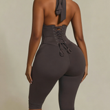 Hourglass Figure The Corset Body Shaper Waist Cincher Capri Jumpsuit Two-Piece Set