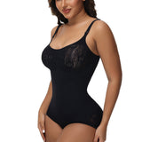 Sorelyne® Sexy Seamless Jacquard Bodysuit Tummy Control Spaghetti Strap Shapewear