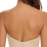 Non-Slip Strapless Bra for Women with Low Back and Long Multi-way Push-up Bra