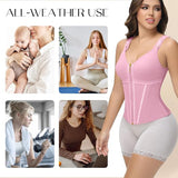 Sorelyne® Women's Boned Latex Zipper Corset Tummy Control Body Shaper Vest With Bra