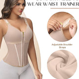 Women's Leopard Print Vest Tummy Control Waist Trainer With Bra