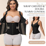Women's Leopard Print Vest Tummy Control Waist Trainer With Bra