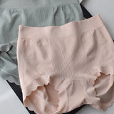 High Waist Tummy Tuck Cotton Antibacterial Bottom Seamless Underwear