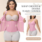 Sorelyne® Women's Boned Latex Zipper Corset Tummy Control Body Shaper Vest With Bra