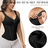Women's Leopard Print Vest Tummy Control Waist Trainer With Bra