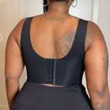 Wireless Seamless V-Neck Tank Plus Size Push Up Bra