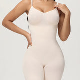 Body Shaper Ribbed Seamless Tummy Control Mid Thigh Bodysuits
