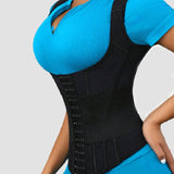 Steel Boned Mesh Waist Trainer Vest Breathable Abdominal Sculpting Belt Corset