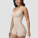 Sorelyne® Lace Trim Deep V Mid-Thigh Bodysuit Shaper
