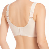 Smooth No Underwire V Neck Bra Seamless Full Coverage Comfort Push Up Bra