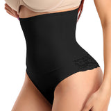 Women's Lace Splicing High Waist Tummy Control Shaping Panties Seamless Underwear