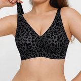 Leopard Print Wireless Full Coverage Support Bra