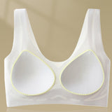 Contrasting Colors Seamless Wire Free Push Up Sleep Bra